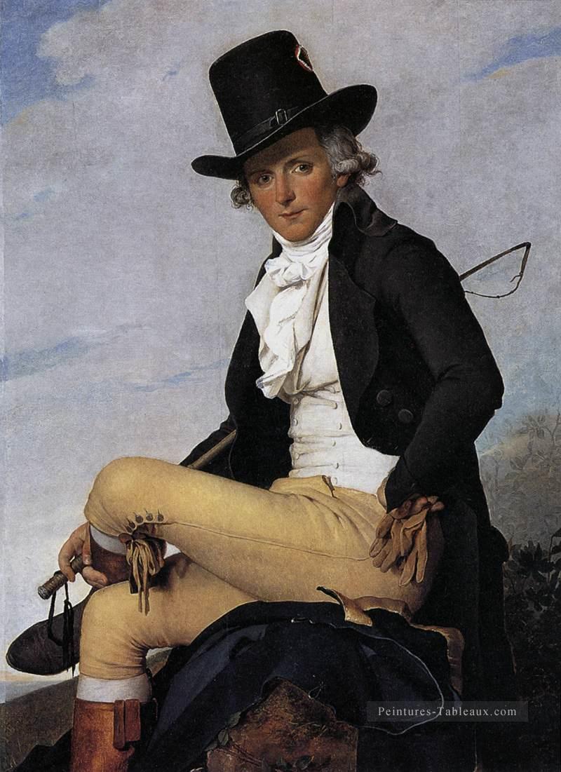 Portrait de Pierre Seriziat néoclassicisme Jacques Louis David Peintures à l'huile